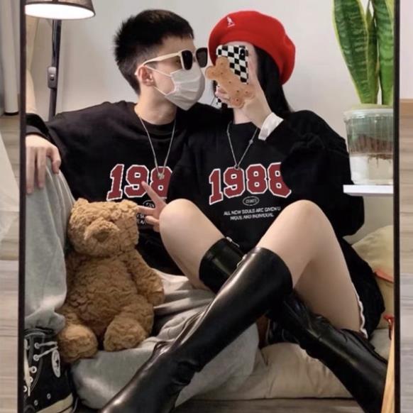 Áo Sweater 1988 Unisex nam nữ tay lỡ Oversize form rộngThời trang Thu đông ấm áp, nỉ cotton ko bai xù, ấm áp