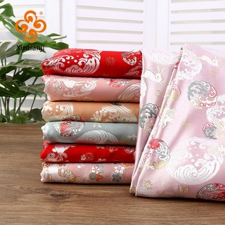 Vải lụa satin thêu họa tiết thổ cẩm trung hoa cổ điển tj9128