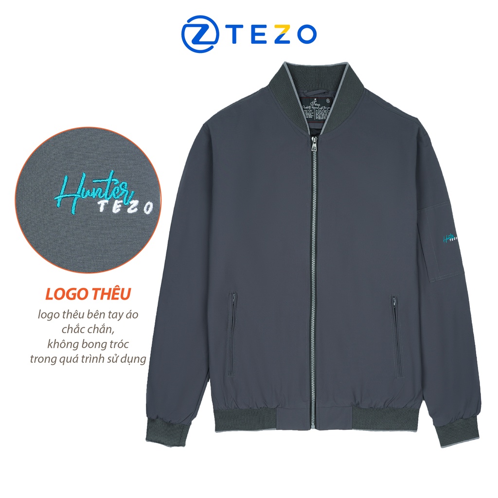 Áo gió nam Tezo bomber gió nam thiết kế lót nỉ bên trong 22AGBT005