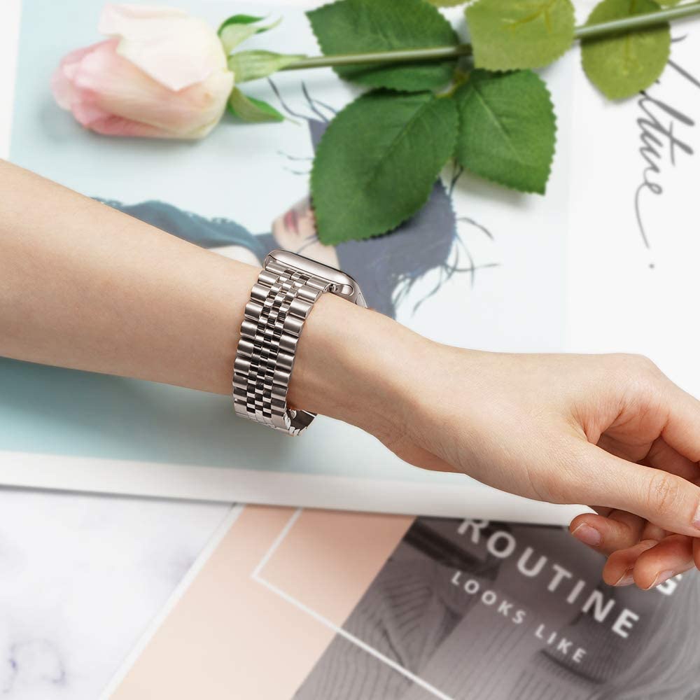Bộ Ốp Bảo Vệ Bằng Thép Không Gỉ + Dây Đeo Inox Cho iwatch Ultra 49mm 8 7 45mm 41mm