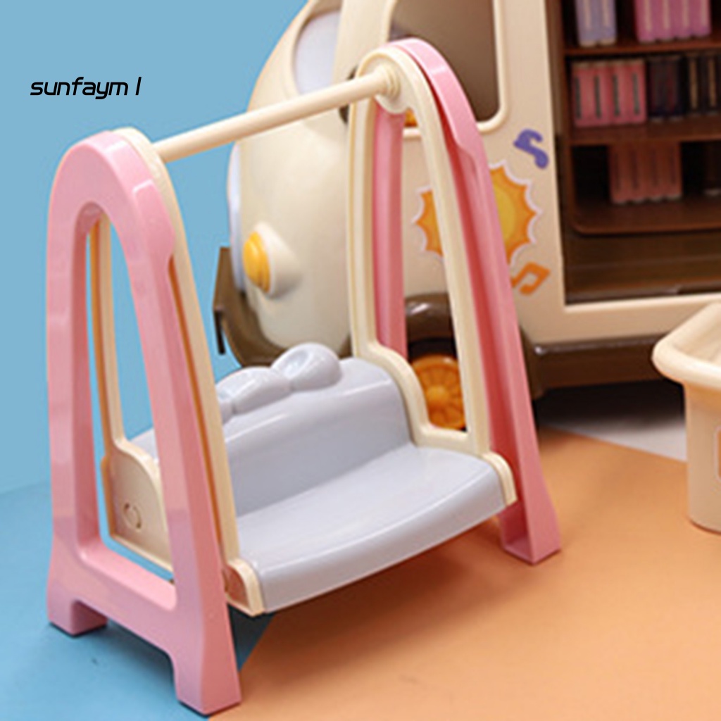 1 Set Mô Hình Xích Đu Đồ Chơi Bằng Nhựa Không Phai Màu Trang Trí Nhà Búp Bê