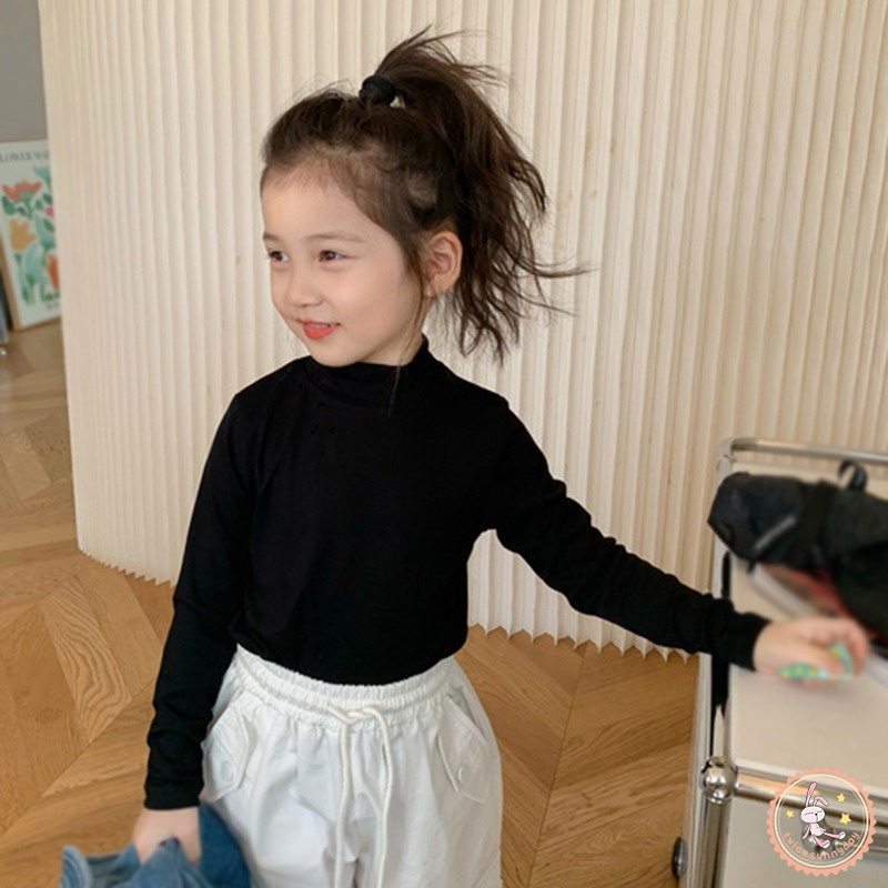 Áo Sơ Mi Tay Dài Cơ Bản Dành Cho Bé Gái Tập Đi Phong Cách Hàn Quốc