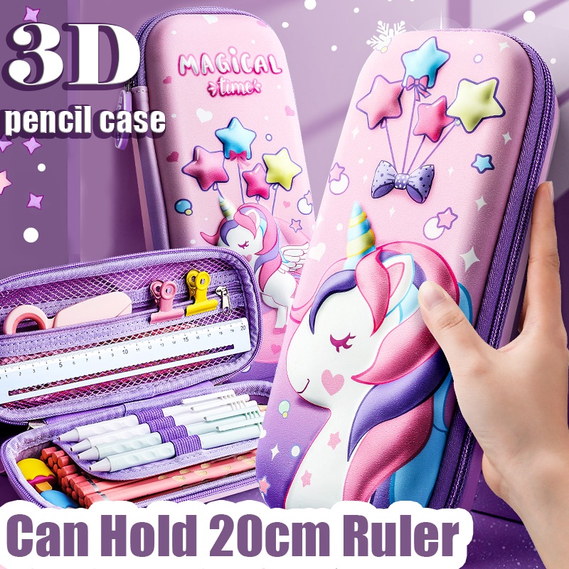 Túi Đựng Bút Bằng EVA Họa Tiết Hoạt Hình 3D Dễ Thương Cho Học Sinh