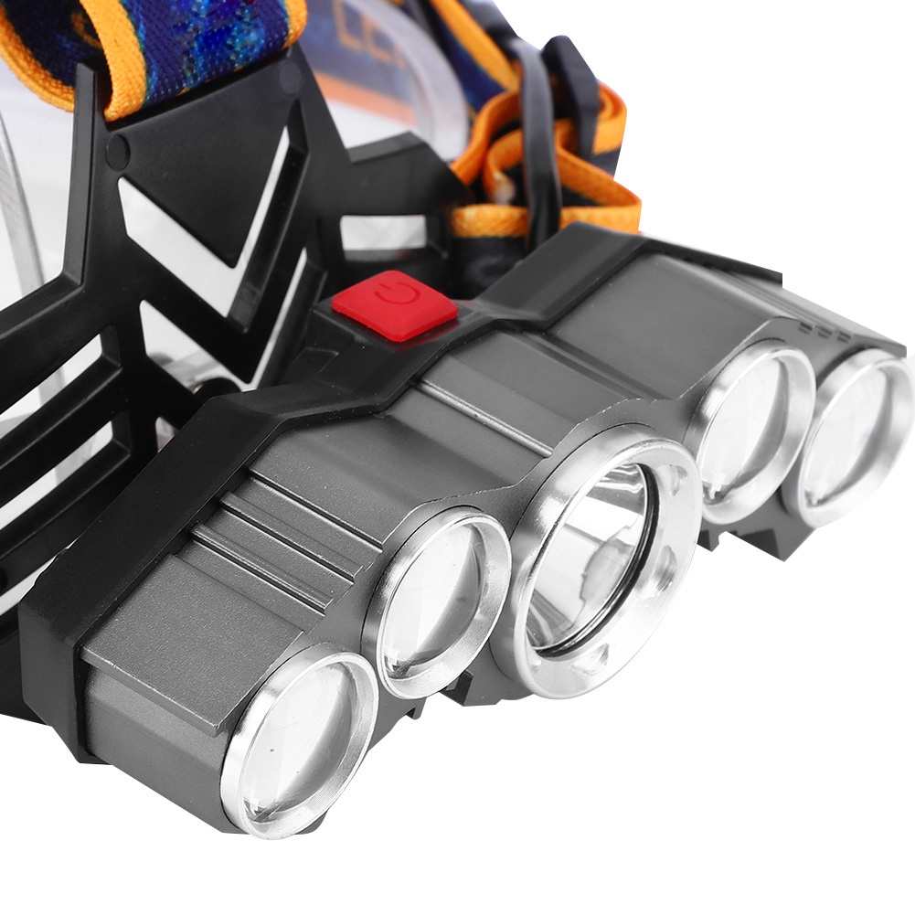 Có thể bán buôn 20000lm Ngoài trời Chống thấm nước Năm đèn LED Đèn pha USB Sạc Cắm trại Chạy câu cá Vermont055 Hàng giao ngay