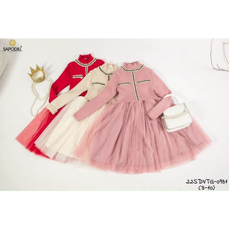 SAPODILL Váy len siêu mềm mịn cho bé từ 3 đến 10 tuổi 12-35kg thumbnail