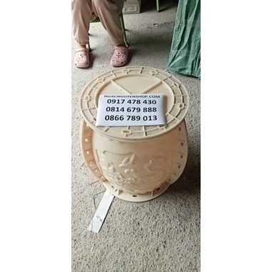 Khuôn đôn ghế hình trống hoa sen