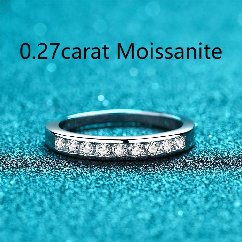 XDY-760 nhẫn bạc 925 cho nữ 0,27 carat Moissanite (không có giấy chứng nhận)