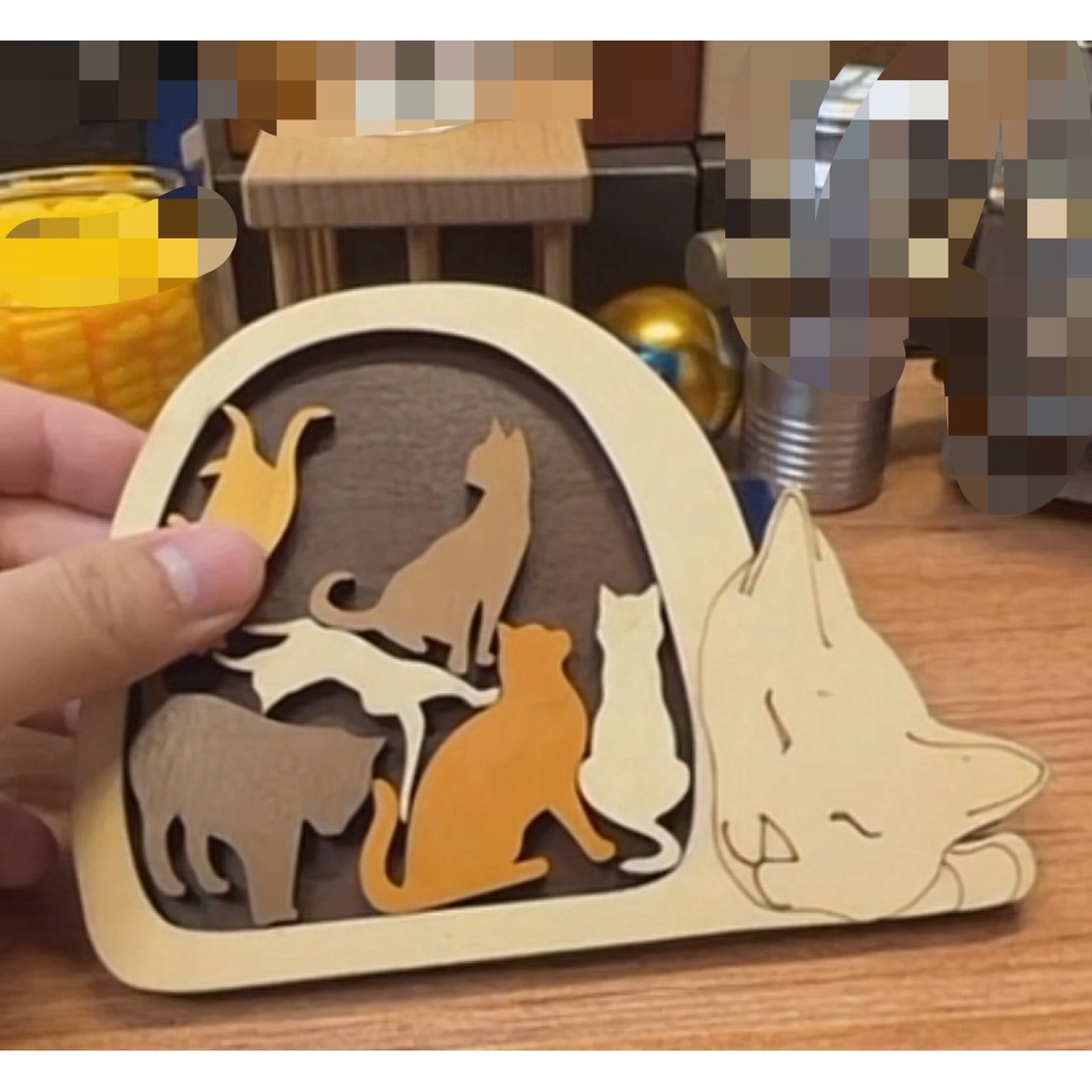 Bộ xếp hình mèo thegioipuzzle siêu hách não quà tặng tri thức