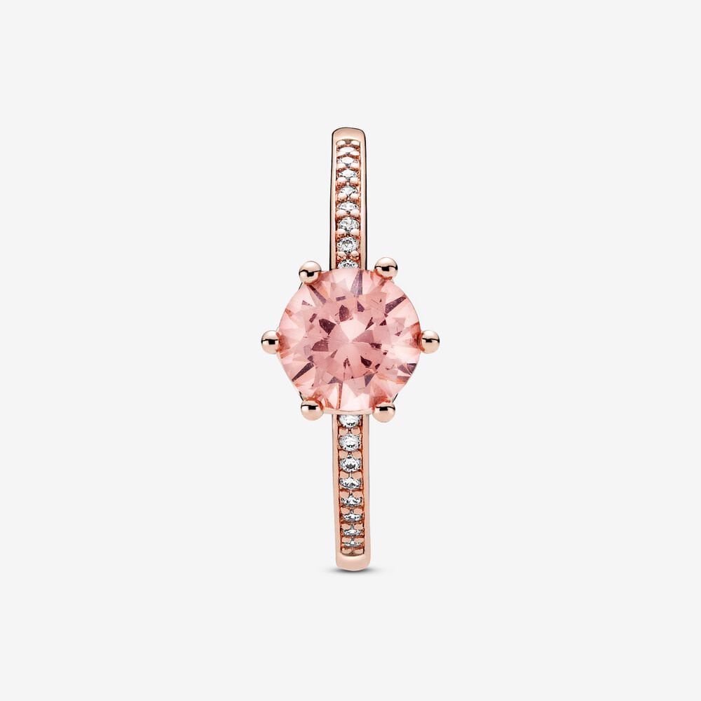 Nhẫn Pandora Pink Sparkling Crown Solitaire Ring Moments vương miện đính đá hồng