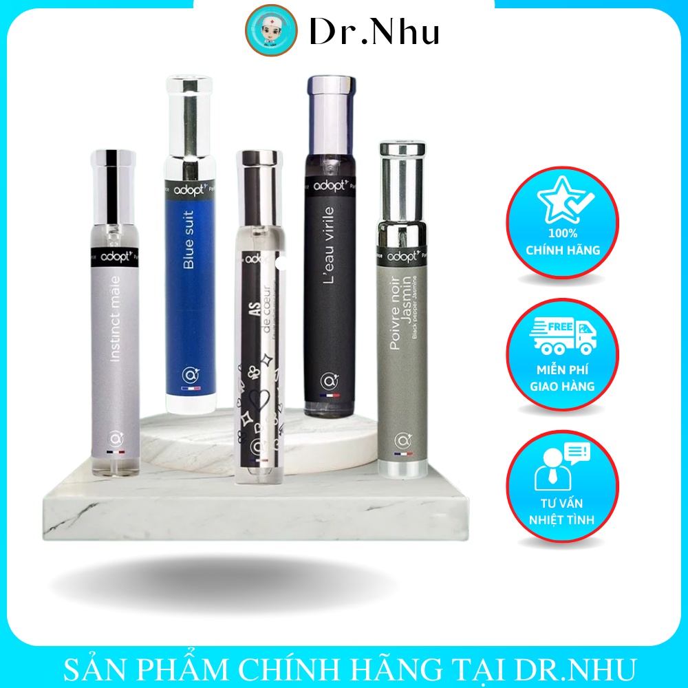 Nước Hoa Nam Adopt' Nước hoa Pháp Chính Hãng, 07 Mùi Hương Tùy Chọn , Dung Tích 30ml- Dr. Nhu