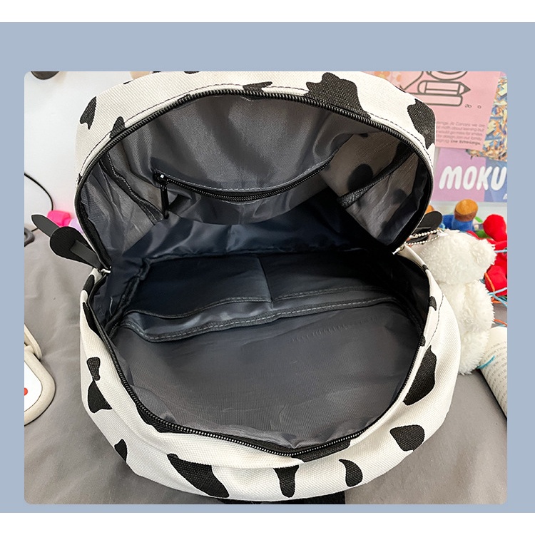 Balo Vải Canvas Họa Tiết Hoạt Hình Phong Cách Hàn Quốc Cho Nữ