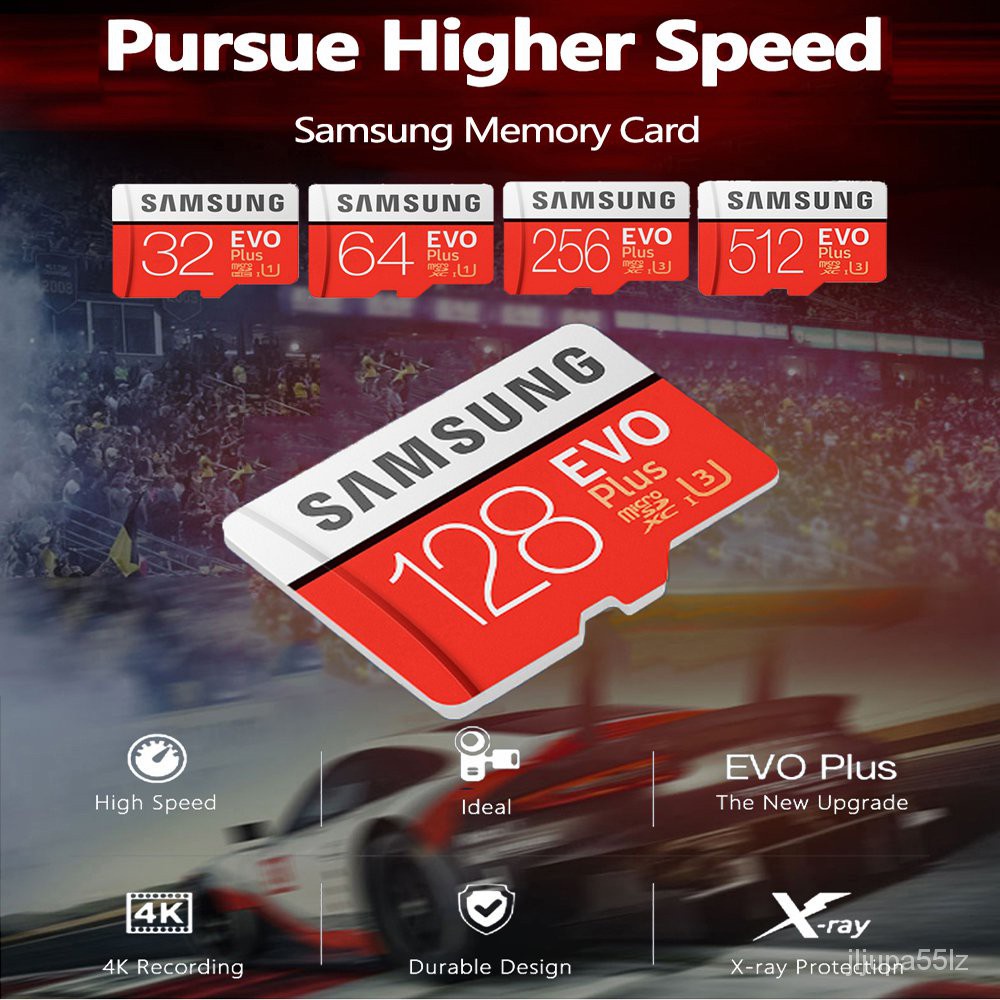 Thẻ Nhớ micro sd / tf 32gb 64gb samsung 128gb u3 micro sd 256gb