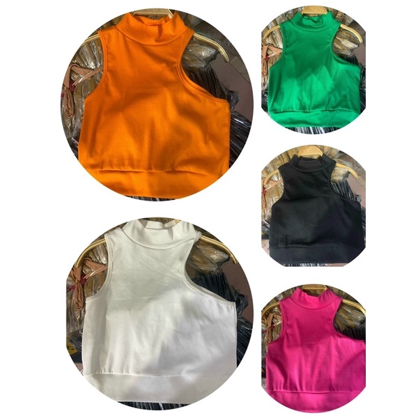 ÁO THUN ZIP SÁT NÁCH KHOÉT LỆCH SEXY FROM BASIC MS90178