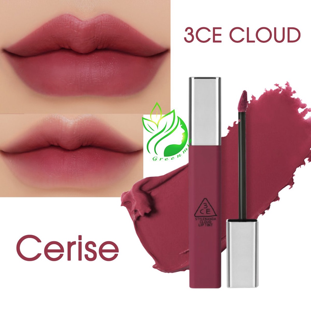 Son 3CE Kem Lì Cloud Lip Tint Cerise Bền Màu Lâu Trôi DATE MỚI CHÍNH HÃNG CHECK HIDDEN TAG