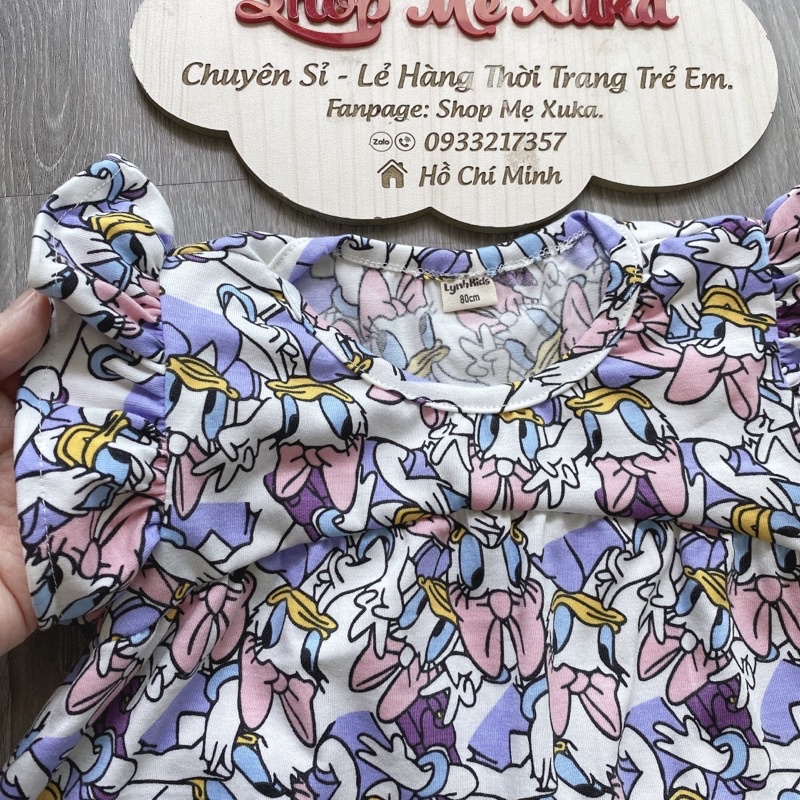 Đồ bộ tay bèo babydoll bé gái