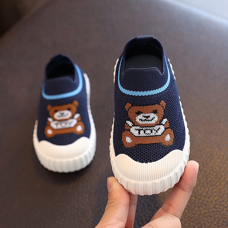 Siêu đẹp _ Giày chun gấu cổ viên cho bé trai bé gái sz 22-27