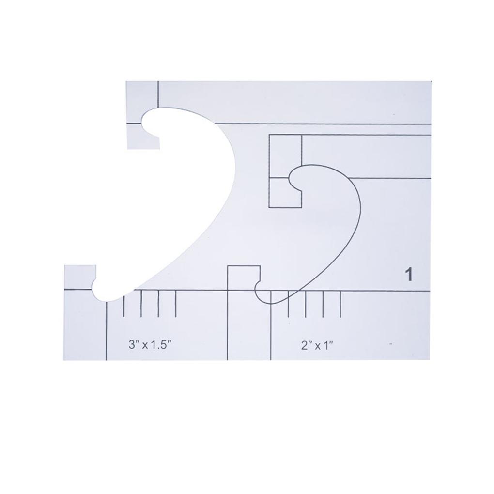 [spl] Bộ 4 Khuôn Rỗng Trong Suốt Chắc Chắn Dùng Để May Vá DIY