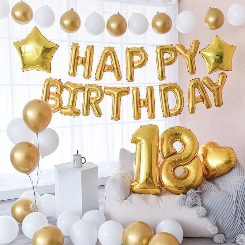 Bộ Bóng Chữ Happy Birthday Trang Trí Sinh Nhật