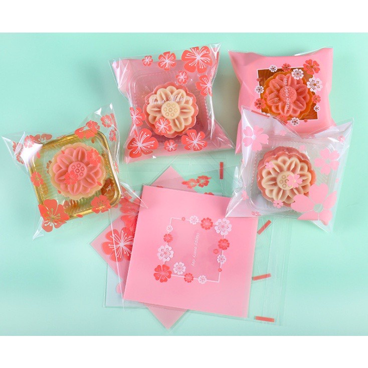 50 Túi nilong gói bánh kẹo đựng quà tặng có keo dán sẵn