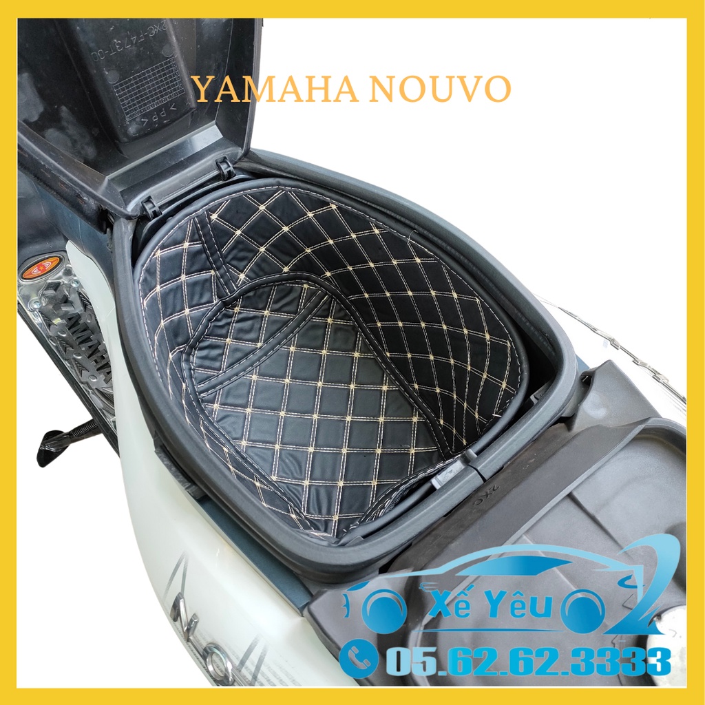 Lót cốp da CHỐNG SỐC, CÁCH NHIỆT xe Yamaha Nouvu (các đời 2-3-4-5-6 dùng chung) CÓ TÚI để giấy tờ.