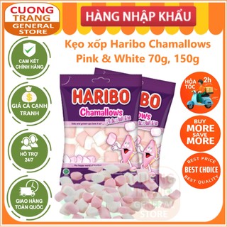 Kẹo xốp Haribo chamallows pink white 70g, 150g