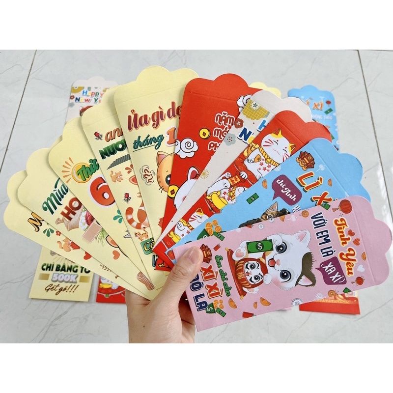 Combo 10 sấp bao lì xì (100 cái)