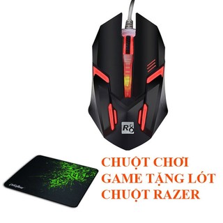 Chuột chuyên game r8 1602 đèn led đa màu - hàng chính hãng