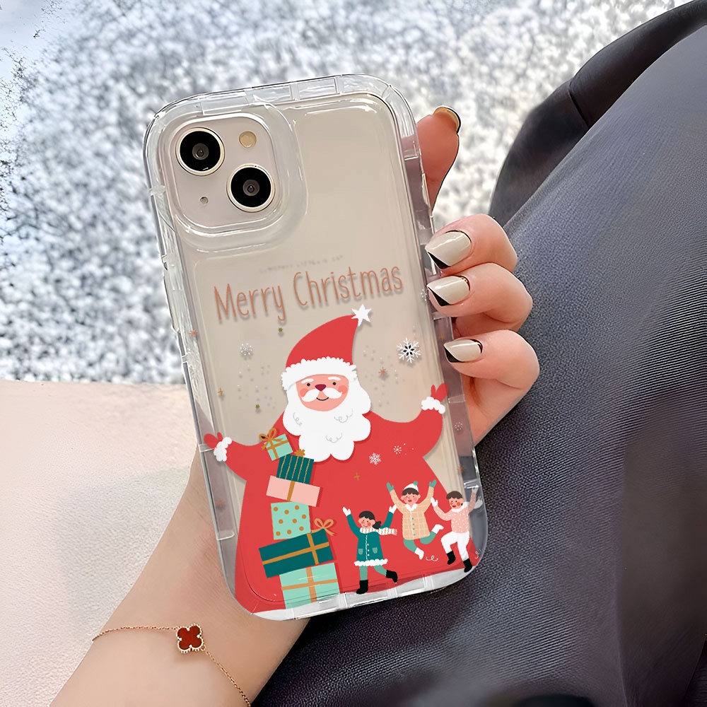 Ốp Điện Thoại Tpu Viền Dẻo In Hình Giáng Sinh Thời Trang Cho iphone 14promax 11 13 12 7Plus 6 6s XR X XS Max