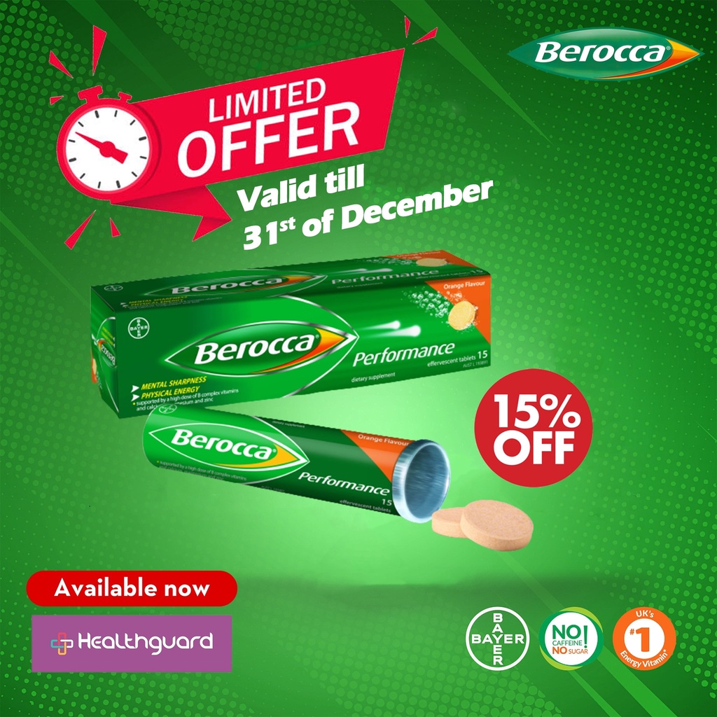 VIÊN SỦI BEROCCA PERFORMANCE BAYER - TĂNG SỨC ĐỀ KHÁNG, BỔ SUNG VITAMIN &amp; KHOÁNG CHẤT - BEROCA TUÝP 10 VIÊN