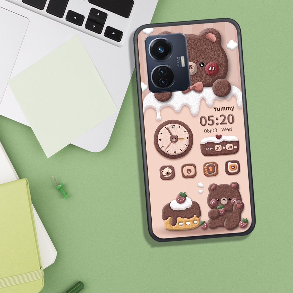 Ốp Lưng VIVO Y55 5G - Y55 4G (2022)  , In Hình Gấu&amp;Thỏ Siêu Đáng Yêu.