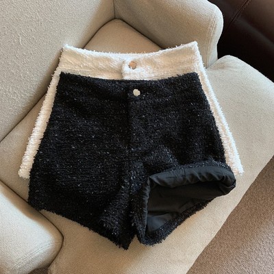 Quần short nữ dạ tweed thu đông