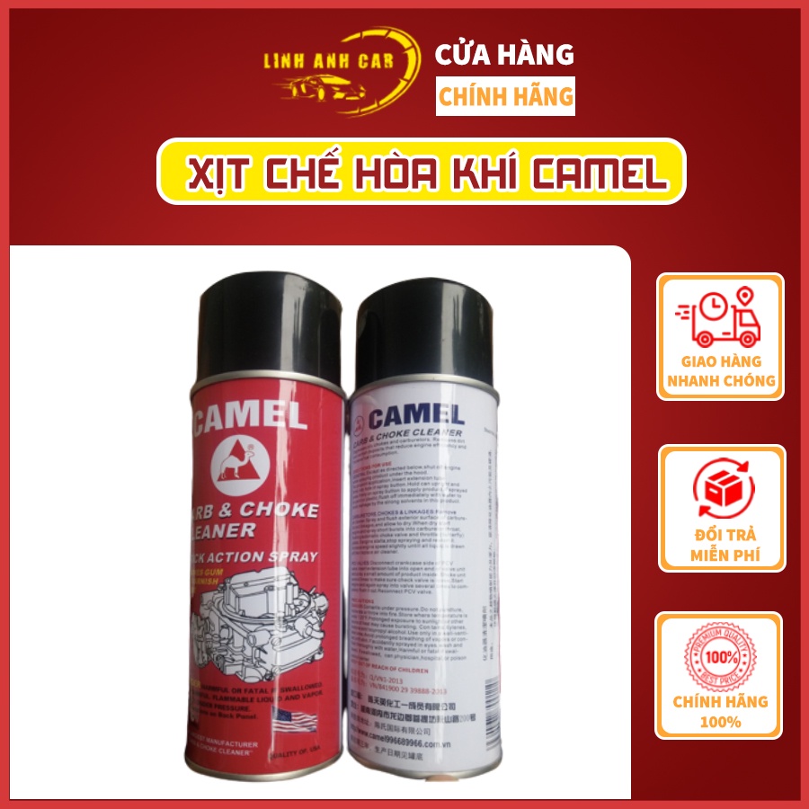 Xịt chế hòa khí ô tô Linh Anh Car - Xịt chế hòa khí Camel