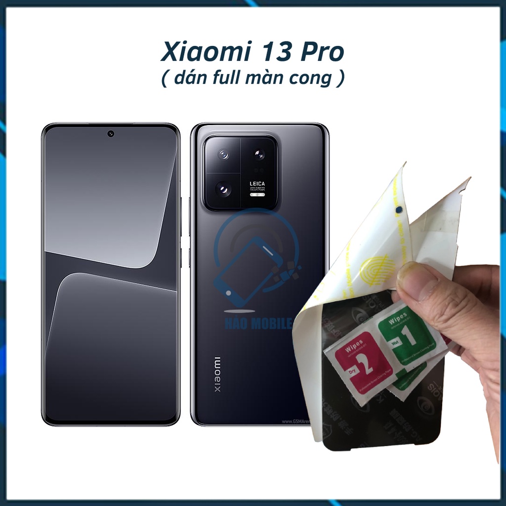 Dán dẻo PPF mặt trước, mặt sau cho Xiaomi 13 Pro ( trong suốt và chống nhìn trộm )