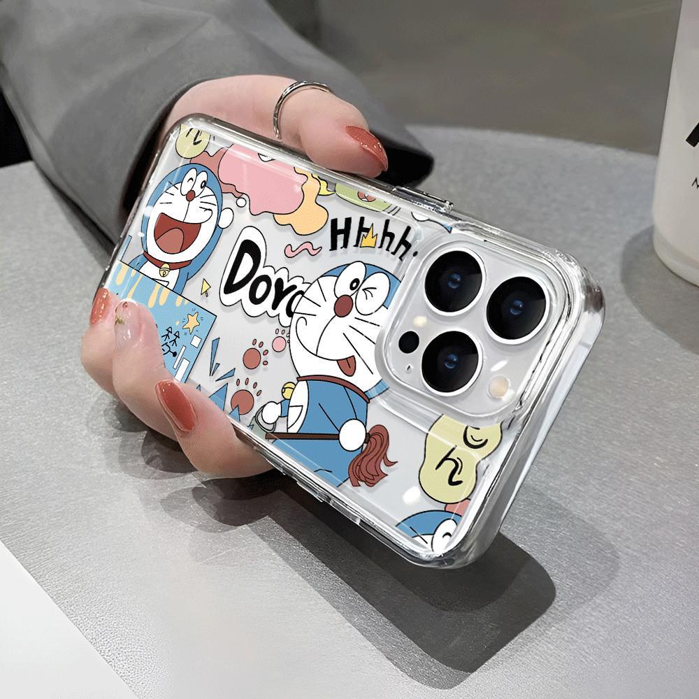 Ốp Điện Thoại Trong Suốt In Hình Doraemon Cho iphone 14promax 11 13 12 7Plus 7 X XS Max