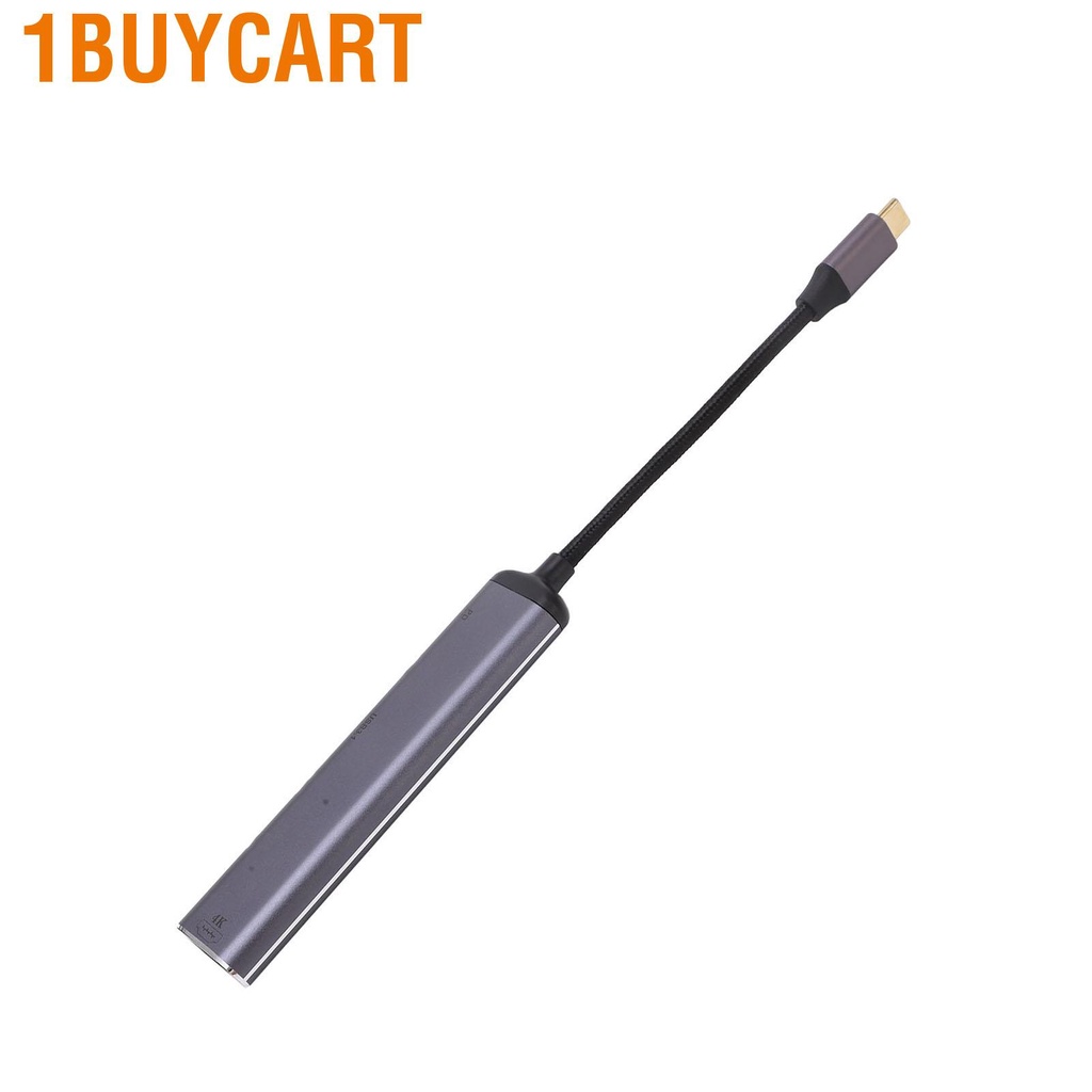1buycart 6 in 1 Docking Station Abrasion Resistant USB Hub Faster Cooling USB3.1 High Speed Transmission Plug and Play 100W for