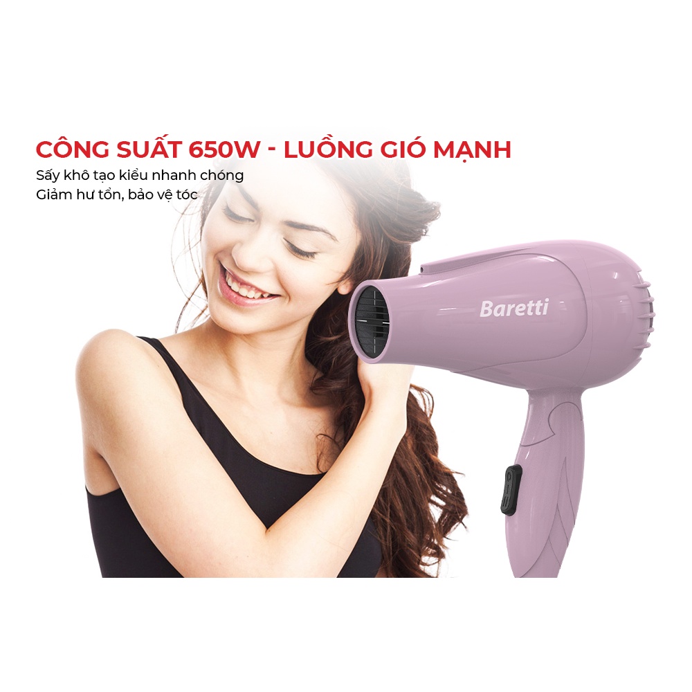 Máy Sấy Tóc Baretti BRD232P/B GDPT