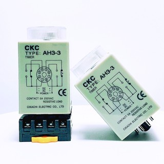 Rơ Le Thời Gian CKC AH3-3 Kèm Đế