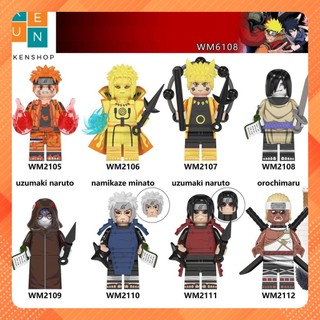 Đồ Chơi Minifigures Nhân Vật Uzumaki Naruto Senju Hashirama Killer Bee WM6108 Mẫu Mới Ra Siêu Đẹp