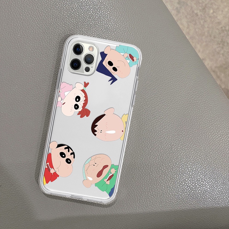 Ốp điện thoại iphone cạnh vuông cậu bé Shin bút chì và các bạn nhỏ 6/6splus/7/7plus/8/8plus/x/xr/xs/11/12/13/14/pro/max