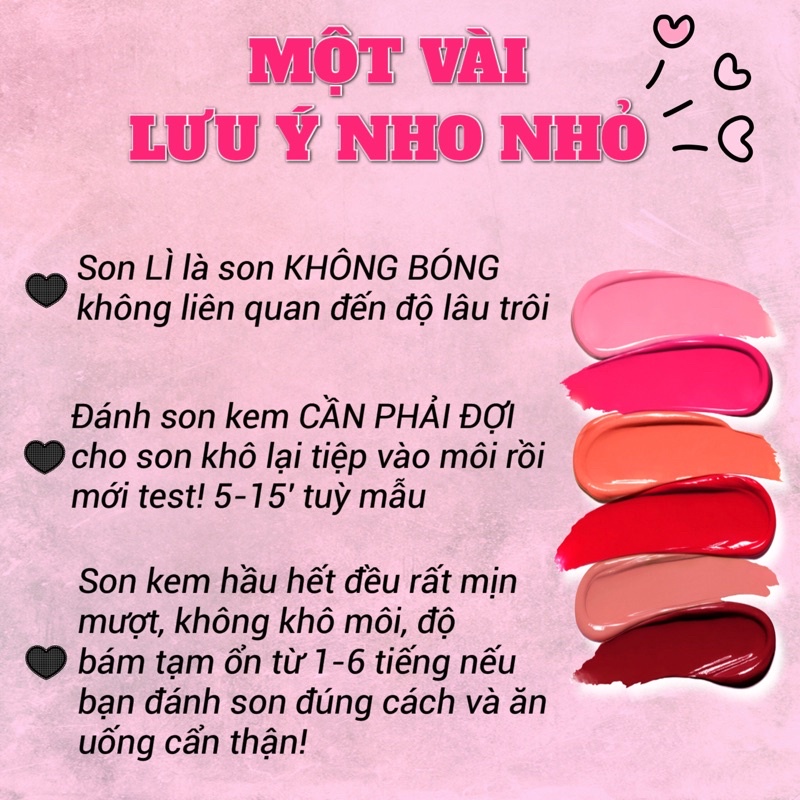 VONGEE Set 5 son kem lì mịn môi hình túi kẹo xinh xắn nội địa trung