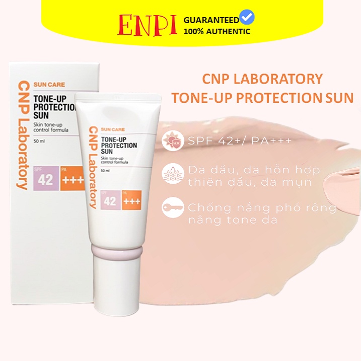 Kem chống nắng nâng tone kiềm dầu CNP Laboratory Tone-Up Protection Sun SPF42/PA+++