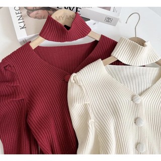 Áo Len Cúc Lọc Cổ rời
