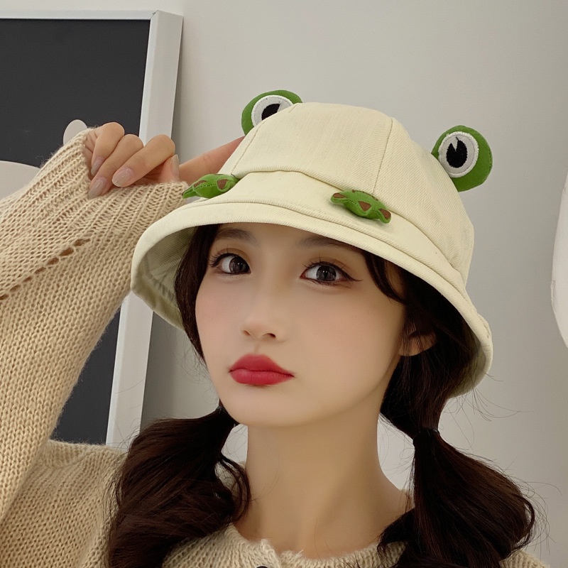 Nón Vải Nam Nữ Thời Trang Phối Chú Ếch Xinh P2198