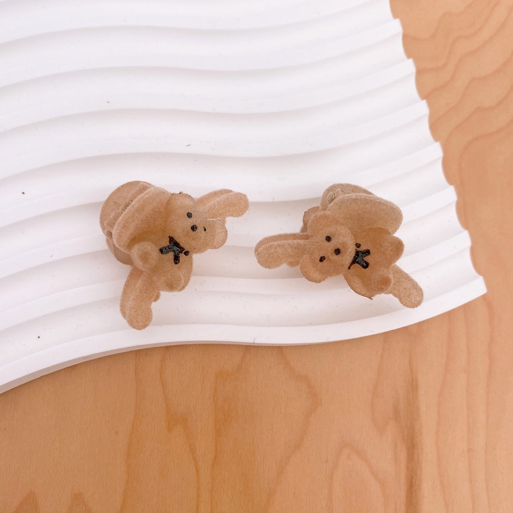 Set 2 kẹp nhung gấu