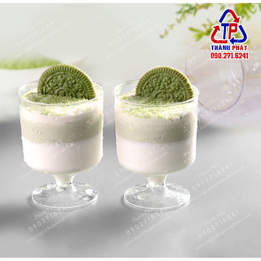 50 Ly mousse tròn chân đế cầm tay GD-2021 dùng cho tiệc teabreak - tiệc cưới - sự kiện