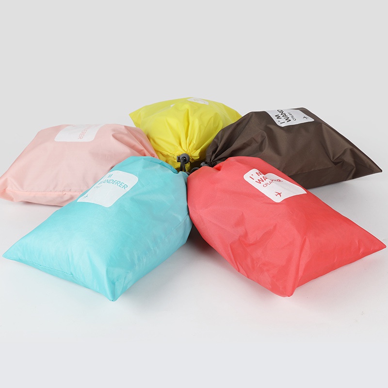 Set 4 Túi Du Lịch Dây Rút Chống Nước Túi Chia Hành Lý 2229