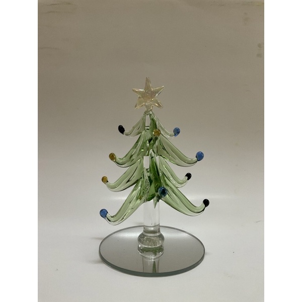 Cây thông thủy tinh trang trí/trưng bày Noel