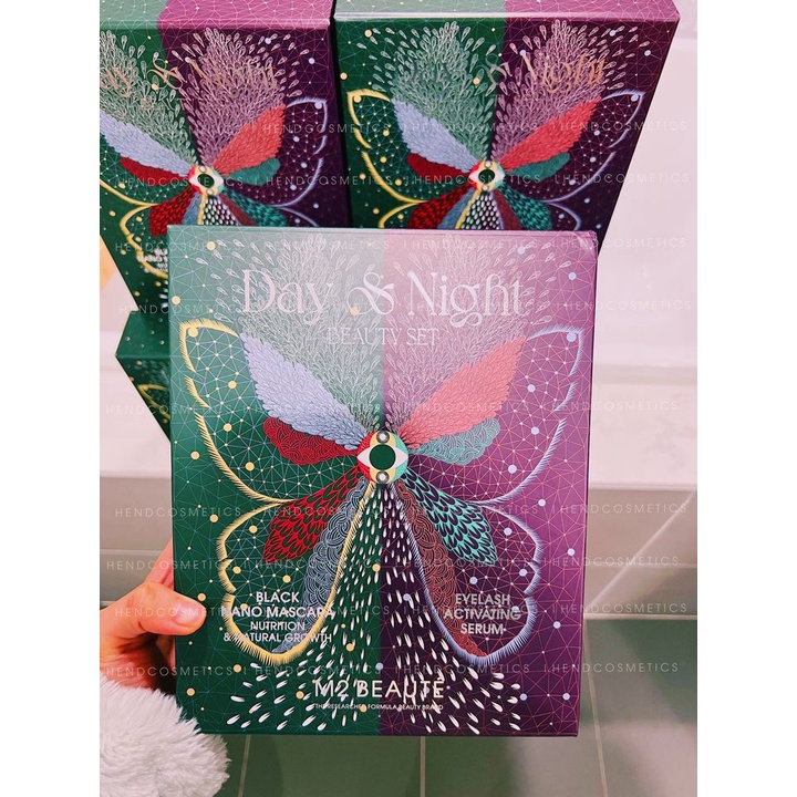 Set serum mọc mi và mascara dưỡng mi M2 Beaute Day & Night Beauty Set