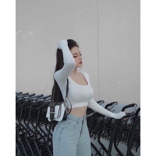 Áo croptop dài tay nữ
