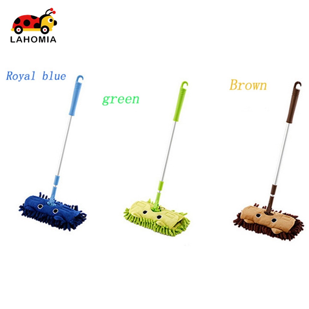 LAHOMIA Cây lau nhà mini thiết kế xoay 360 độ chất liệu microfiber cho bé